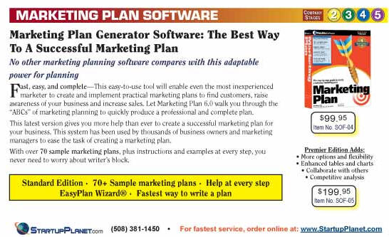 Marketing Plan Pro Software Discount Planning Startup Small Business